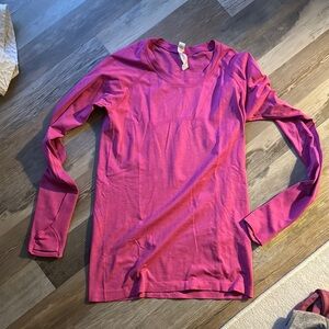 Lululemon Run Swiftly Women's Pink Long Sleeve Top Size 8